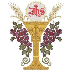 Embroidery Design Globet With Consecrated Host 5