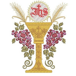Embroidery Design Globet With Consecrated Host 6