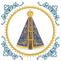 Diseño Para Bordado Medalla Nuestra Señora De Aparecida