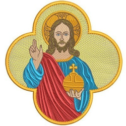 Embroidery Design Jesus In The Applied Frame