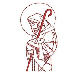 Embroidery Design Jesus Good Contoured Shepherd