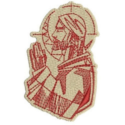 Embroidery Design Jesus In Prayer 10 Cm