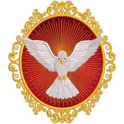 Embroidery Design Medal Divine Holy Spirit 2