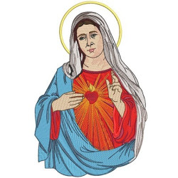 Embroidery Design Immaculate Heart Of Mary 40 Cm