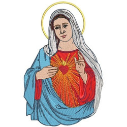 Embroidery Design Immaculate Heart Of Mary 20 Cm