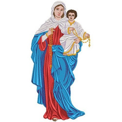 Embroidery Design Our Lady Of Rosary 5