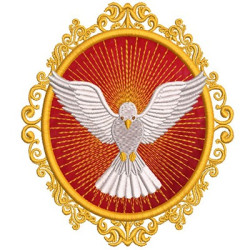 Embroidery Design Divine Medal Holy Spirit 4