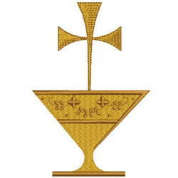 Diseño Para Bordado Cáliz Con La Cruz