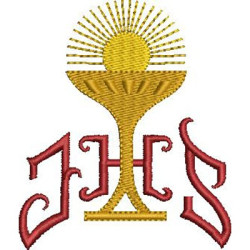 Embroidery Design Chalice With Jhs