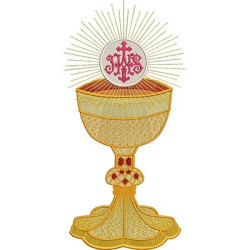 Embroidery Design Goblet With Consecrated Hosty 35 Cm