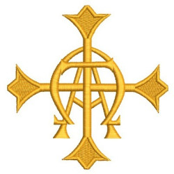Embroidery Design Cristograma Cross