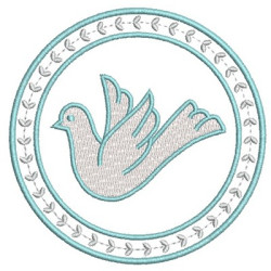 Embroidery Design Dove Of Peace In The Frame