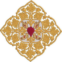 Embroidery Design Sacred Heart Jewelry