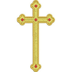 Diseño Para Bordado Cruz Decorada 149