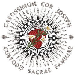 Embroidery Design Sacred Heart Of Saint Joseph  Castissimum Cor Joseph