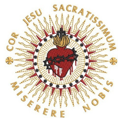 Matriz De Bordado Sagrado Coração De Jesus 3  Cor Jesu Sacratissimum