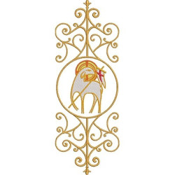 Diseño Para Bordado Cordero No Marco Decorado Con 28 Cm