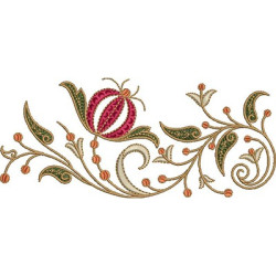 Embroidery Design Arabescos With Pomegranate