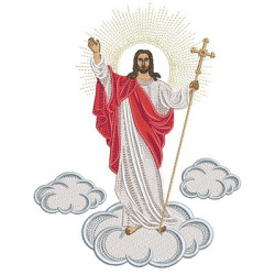 Diseño Para Bordado Jesús Resucitó 25 Cm