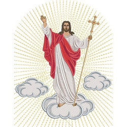 Embroidery Design Jesus Resurrected 25 Cm