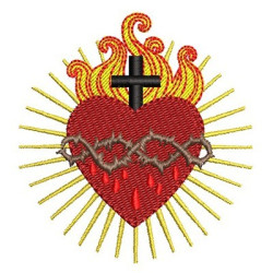 Matriz De Bordado Sagrado Coração De Jesus 7,5 Cm