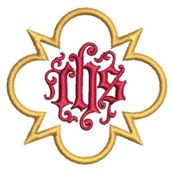 Diseño Para Bordado Jhs Pequeño Marco