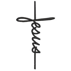 Embroidery Design Writing Jesus 2