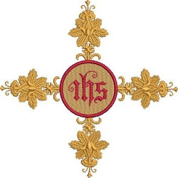 Diseño Para Bordado Cruz Decorada 153