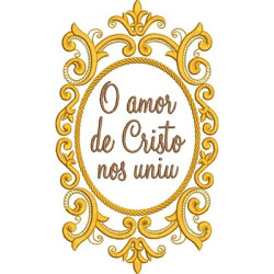 Embroidery Design Frame The Love Of Christ Urges Us On