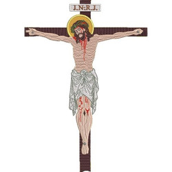Diseño Para Bordado Jesús Crucificado 25 Cm