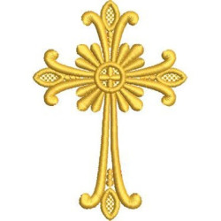 Diseño Para Bordado Cruz Decorada 155
