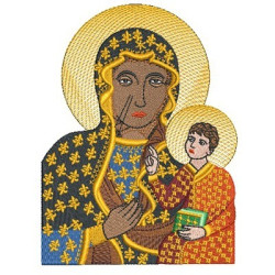 Diseño Para Bordado Nuestra Señora De Czestochowa 4