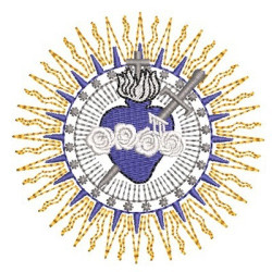 Embroidery Design Immaculate Heart Of Mary 8 Cm