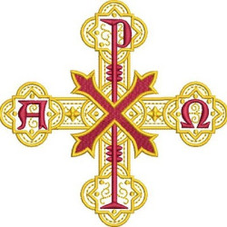 Diseño Para Bordado Cruz Decorada 157