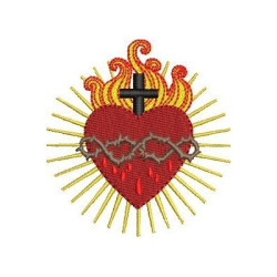 Embroidery Design Sacred Heart Of Jesus 7 Cm