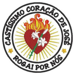 Matriz De Bordado Castíssimo Coração De José Patch