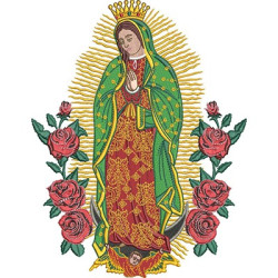 Diseño Para Bordado Virgen De Guadalupe 25 Cm