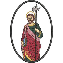 Embroidery Design Medal San Judas Tadeo 17 Cm