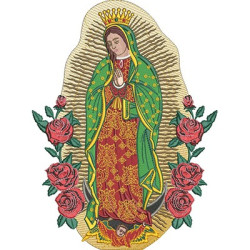 Embroidery Design Virgin Of Guadalupe 25 Cm