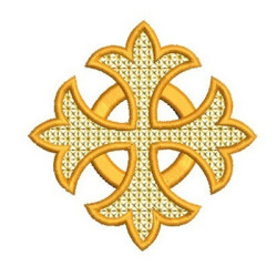Diseño Para Bordado Cruz Decorada 157