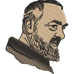 Diseño Para Bordado Padre Pio 2