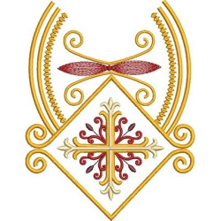 Diseño Para Bordado Cruz Decorada 189