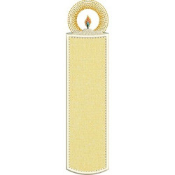 Embroidery Design Applied Fabric Candle