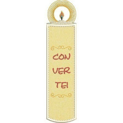 Embroidery Design Applied Candle Converted