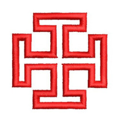 Diseño Para Bordado Cruz Decorada 158