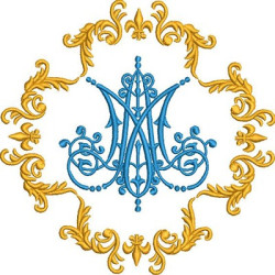 Matriz De Bordado Moldura Barroca Mariana