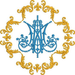 Embroidery Design Marian Baroque Frame