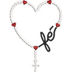 Embroidery Design Rosary Faith 2