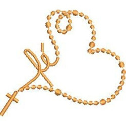 Embroidery Design Rosary Faith 3