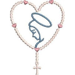 Embroidery Design Rosary Our Lady 2